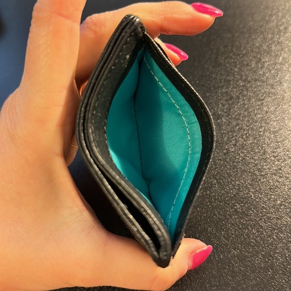 Tory Burch Card Case Wallet - black & gold - Picture 11 of 13